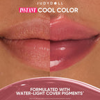 JUDYDOLL Ice Watery Lip Gloss, GEN-2,Moisturizing Liquid Lipstick with Hyaluronic Acid & Collagen,Long-lasting Mirror Lip Glazes with Iron Applicator(06 Olong Classic)
