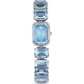 Swarovski Millenia Watch, Blue Octagon Cut Crystals, Sapphire Glass Centrepiece, And Stainless Steel Accents, Part Of The Millenia Collection