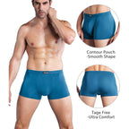 Wirarpa Men'S Breathable Modal Microfiber Trunks Underwear Covered Band Multipack