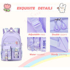 Girls Backpack,Cute School Backpack For Girls Kids Teens | Kawaii Bookbag For Primary Elementary
