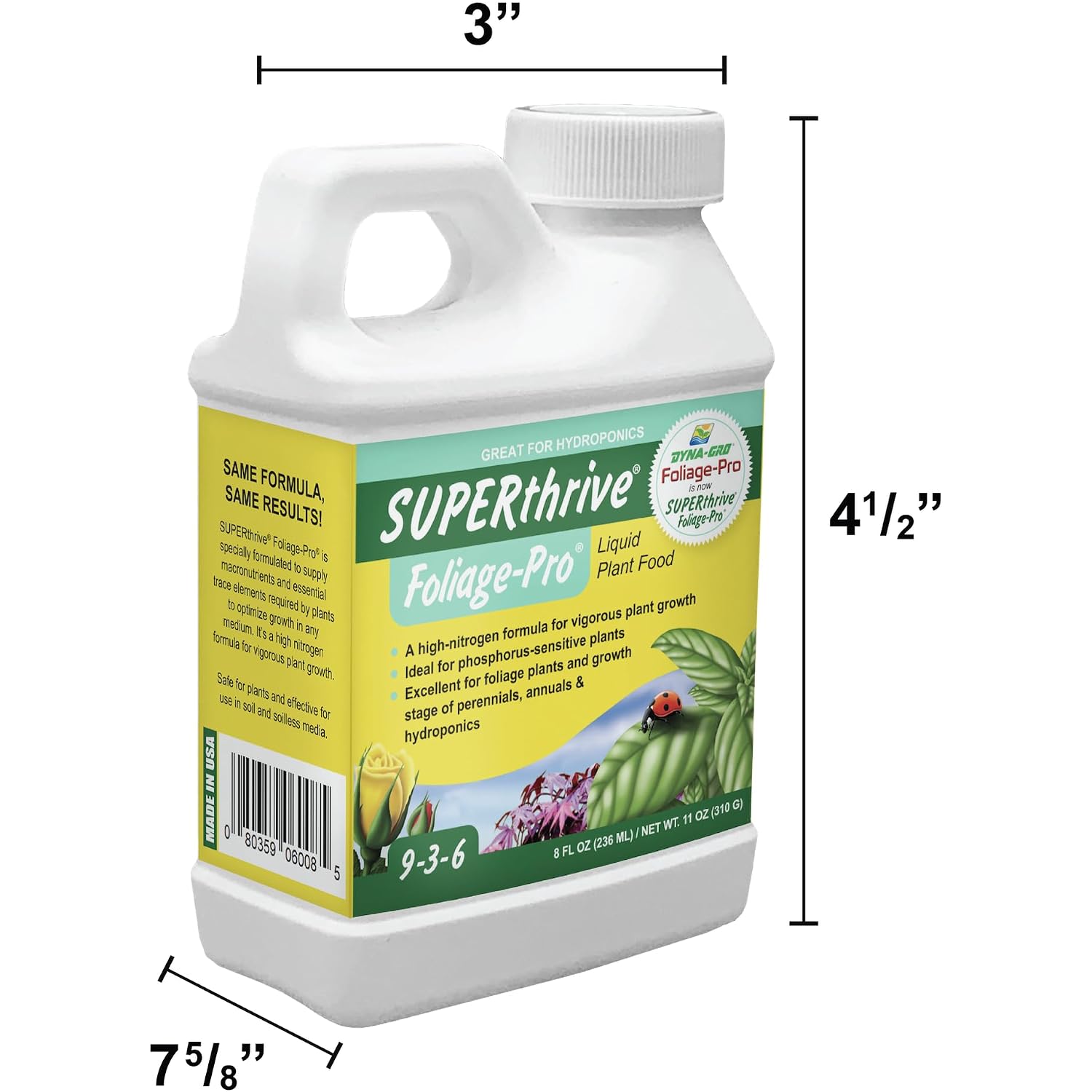 Dyna-Gro Dyfol008 Foliage Pro, White, 8 Oz