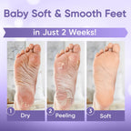 CÉLOR Foot Peeling Mask for Dry Cracked Feet | Foot Mask to Exfoliate Rough, Cracked, Dry Feet, Calluses for Soft Baby Feet Results | Made with Aloe Vera Extract for Women & Men (2 Pairs) | Lavender