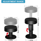 Krisler Adjustable Threaded Bed Frame Anti-Shake Tool, Headboard Stoppers, Bedside Anti Shake Tool For Beds Cabinets Sofas, 4Pcs, 30-68Mm (Black)