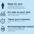 No Hair Crew Body At Home Hair Removal Cream for Manscaping Unwanted Hair with Energizing Ginseng, Premium Depilatory, Painless & Flawless, Made for Men, 200ml