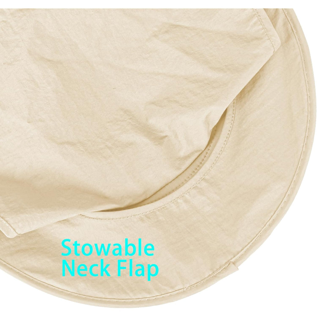 Sun Hats for Men Women Fishing Hat UPF 50+ Breathable Wide Brim Bucket Hats Summer UV Protection Safari Hat with Neck Flap
