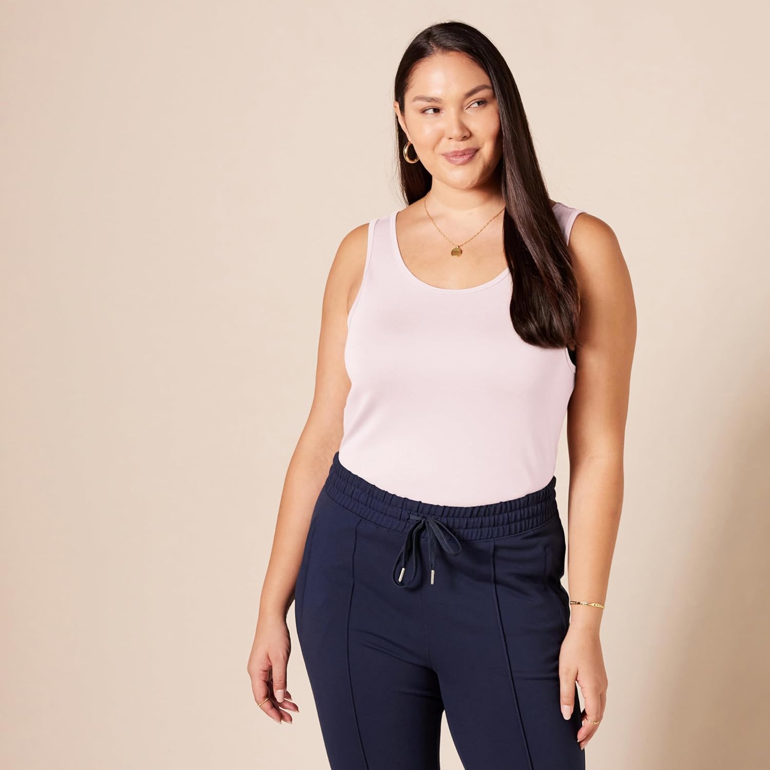 Women's Slim-Fit Scoop Neck Tank Top, Pack of 2