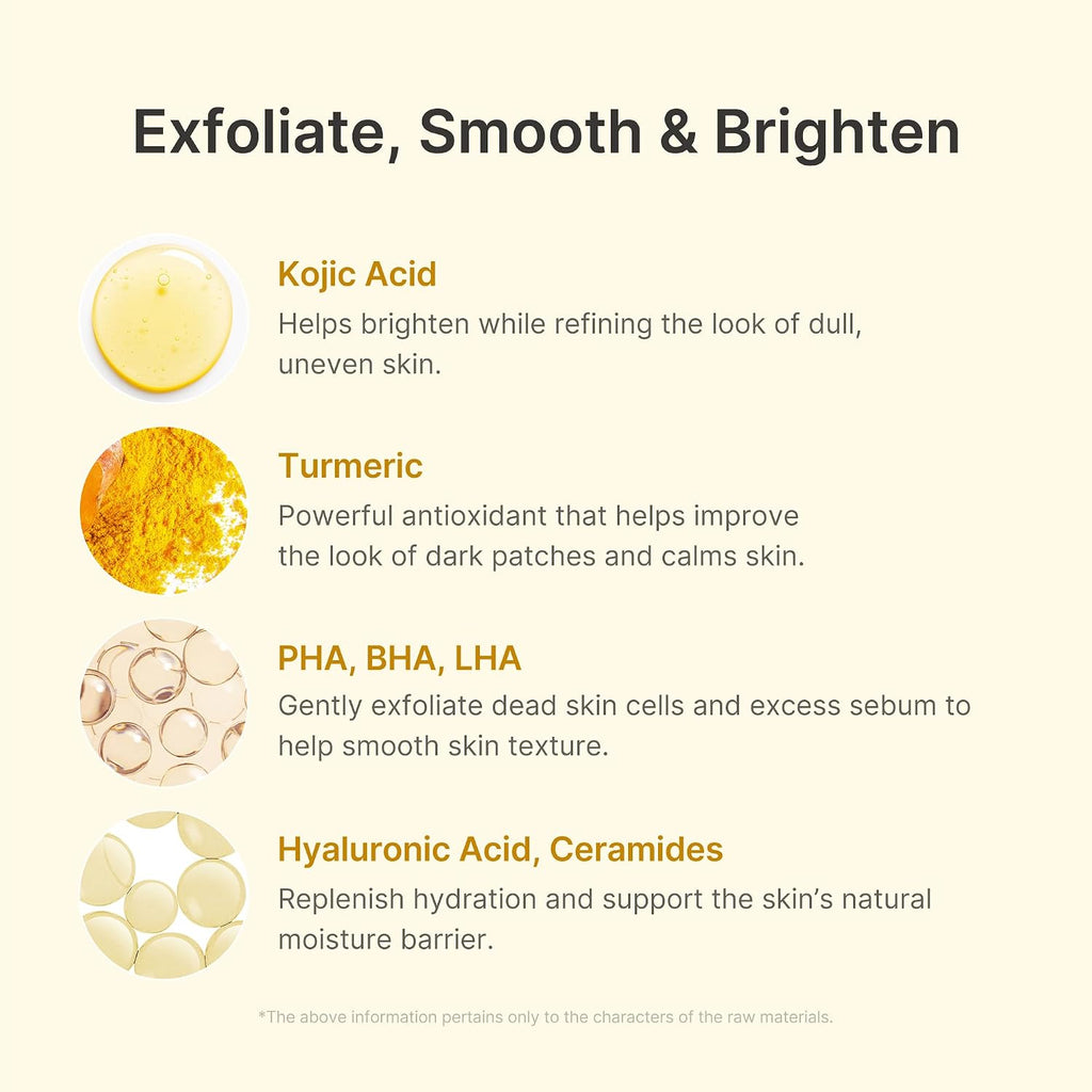 Medicube Peel Shot With Kojic Acid Turmeric | Reset In One Step | Gentle Exfoliating Serum With Bha, Lha, Pha For Dead Skin Cells, Blackheads, Excess Sebum | For Dull, Rough, Troubled Skin | 2.7 Fl.Oz