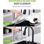 Gdor 1200W Blender For Smoothies And Shakes, 52 Oz Glass Jar & 22 Oz To-Go Cup Combo, Countertop Blender With 6-Leaf Blade, 3 Adjustable Speed For Juices, Frozen Fruit Drinks, Sauces, Self-Cleaning