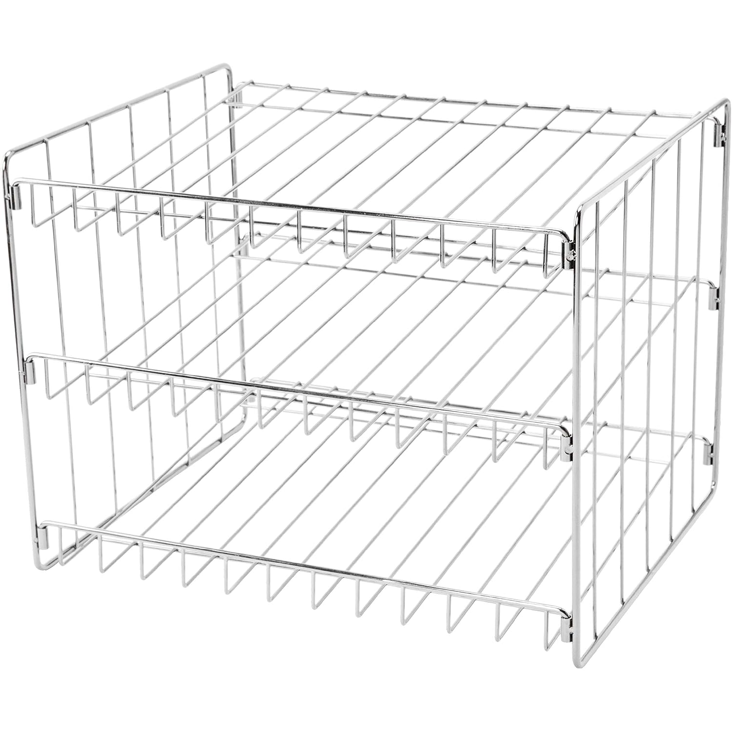 Kitchen Details 3 Tier Can Organizer | Chrome Steel Canned Food Storage Rack | Holds 36 Cans | Space-Saving Pantry & Cabinet Storage Solution | Easy Access To Canned Goods | Freestanding Design