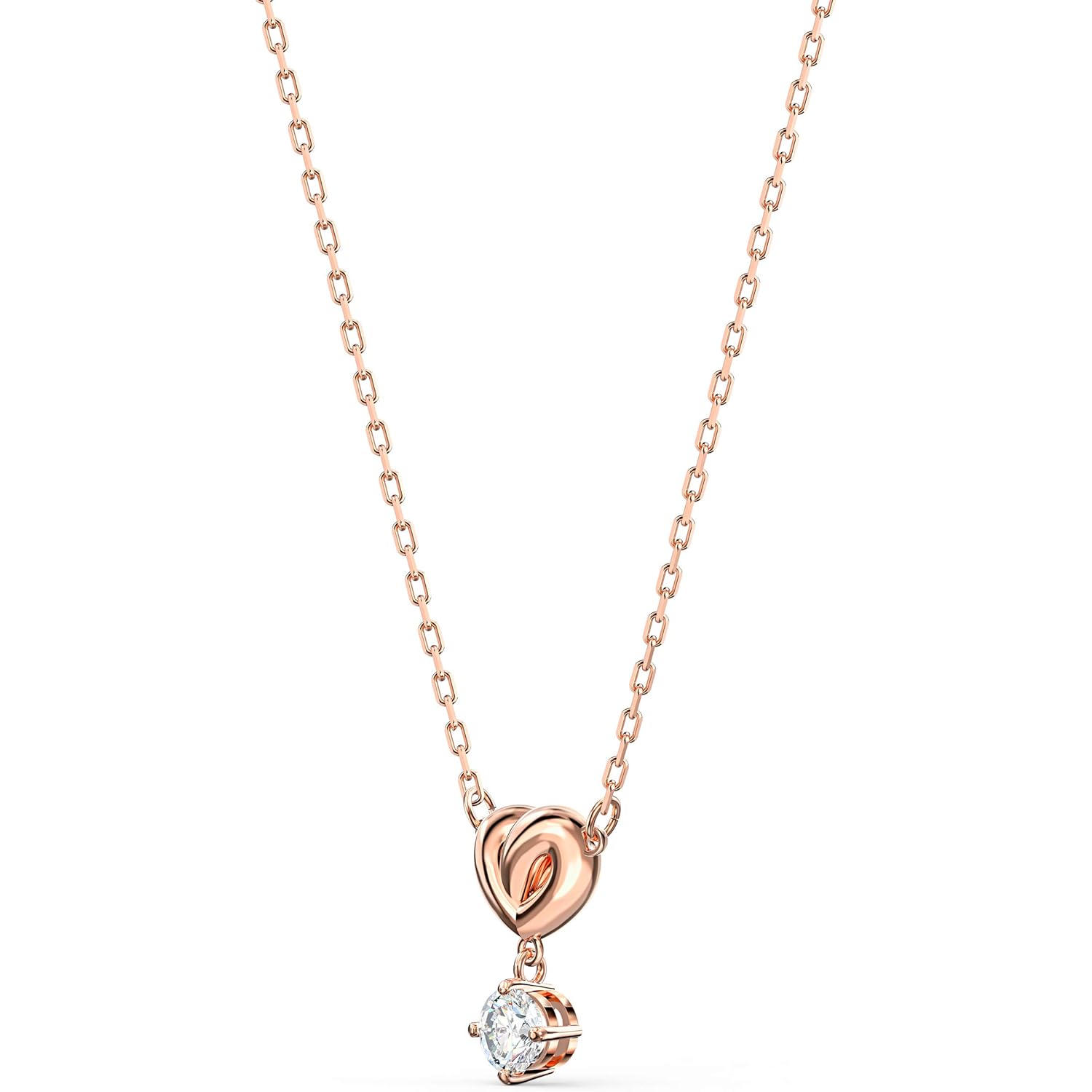 Swarovski Lifelong Heart Necklace, Earrings, and Bracelet Crystal Jewelry Collection, Rose Gold & Rhodium Tone Finish