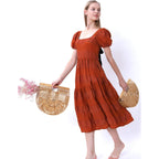 Miuco Womens Bamboo Handbag Handmade Large Tote Bag Straw Beach Bags Beach Purse Size