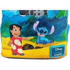 Loungefly Disney Lilo And Stitch Mini Backpack Cobra Bubbles Beach Scene Double Strap Shoulder Bag Purse