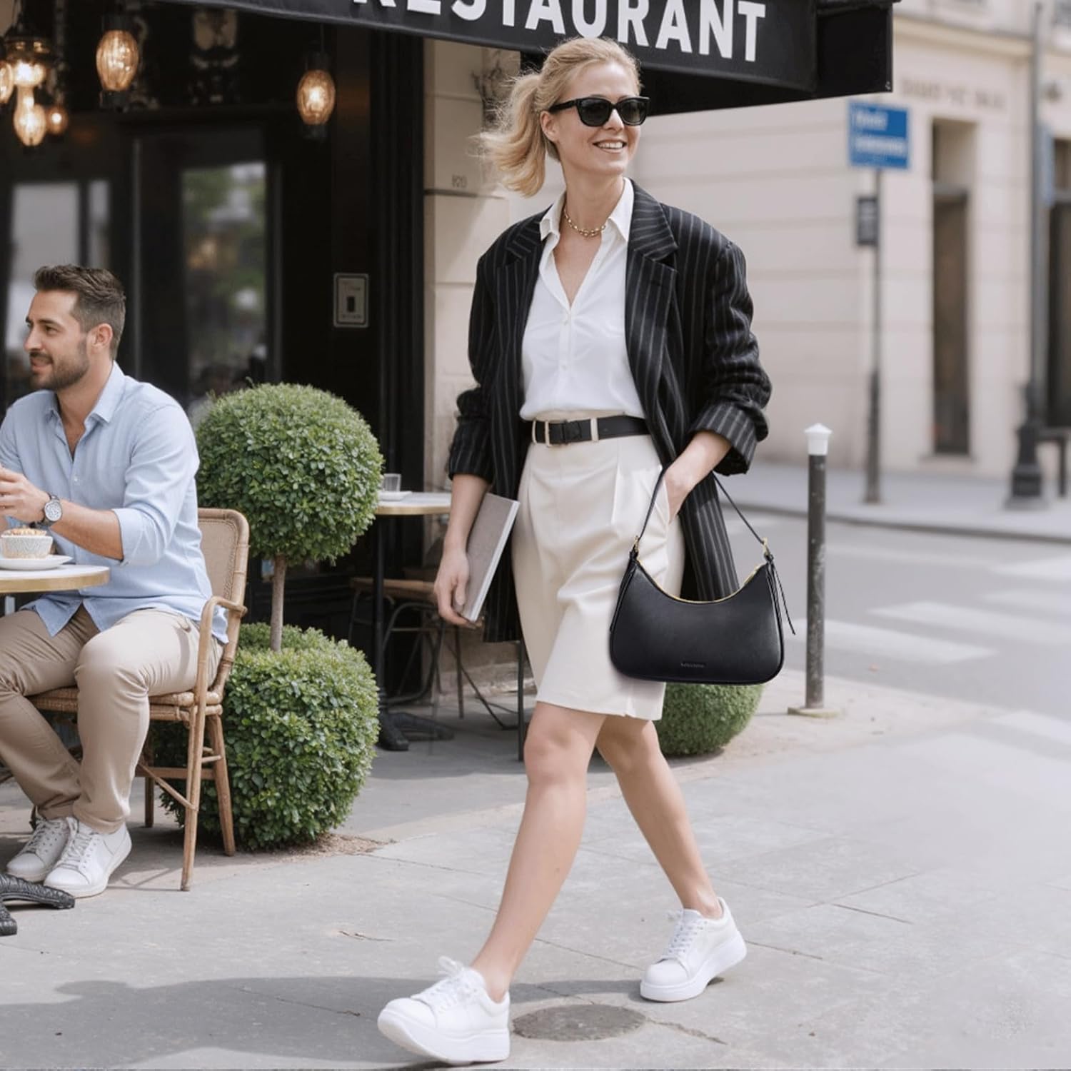 Missnine Purses for Women, Shoulder Bag Small Handbags Vegan Leather Underarm Bags Trendy Hobo Cute Clutch Purse