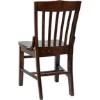 Flash Furniture Hercules Series School House Back Mahogany Wood Dining Chair, Traditional Elegant Wood Restaurant Chair, Walnut Wood