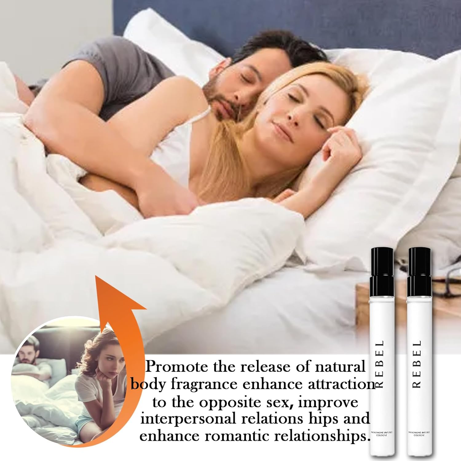 Rebel Pheromone Cologne for Men, 2025 New Rebel by Alloura, 2PCS
