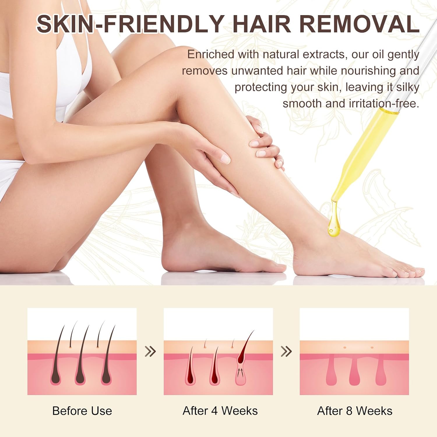 Cyperus Rotundus Oil, Natural Cyperus Rotundus Oil For Hair Removal, Reduces Unwanted Hair Growth, Moisturizes & Soothes The Skin, Reducing Body Hair Growth, Shrink Pores, Suitable For All Skin Types