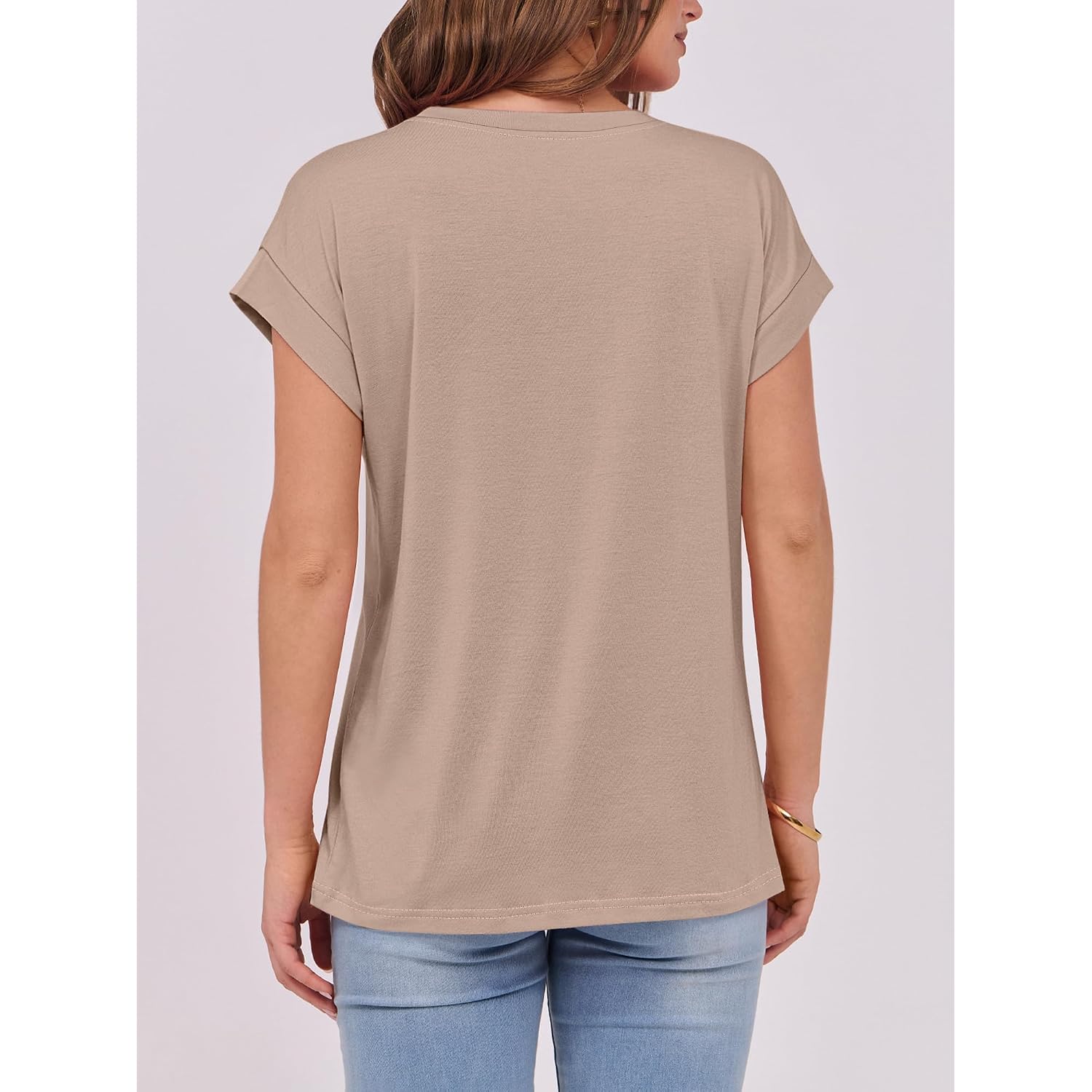 ANRABESS Womens Tops Summer Cap Sleeve Basic Tee Shirts 2026 Trendy Loose Fit Casual Dressy Business Work Tshirts Clothes