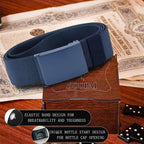 Canvas Web Belt With Stretch Flexibility, Elastic Belt Fit, Top Military Buckle - Adjustable, Cut To Fit