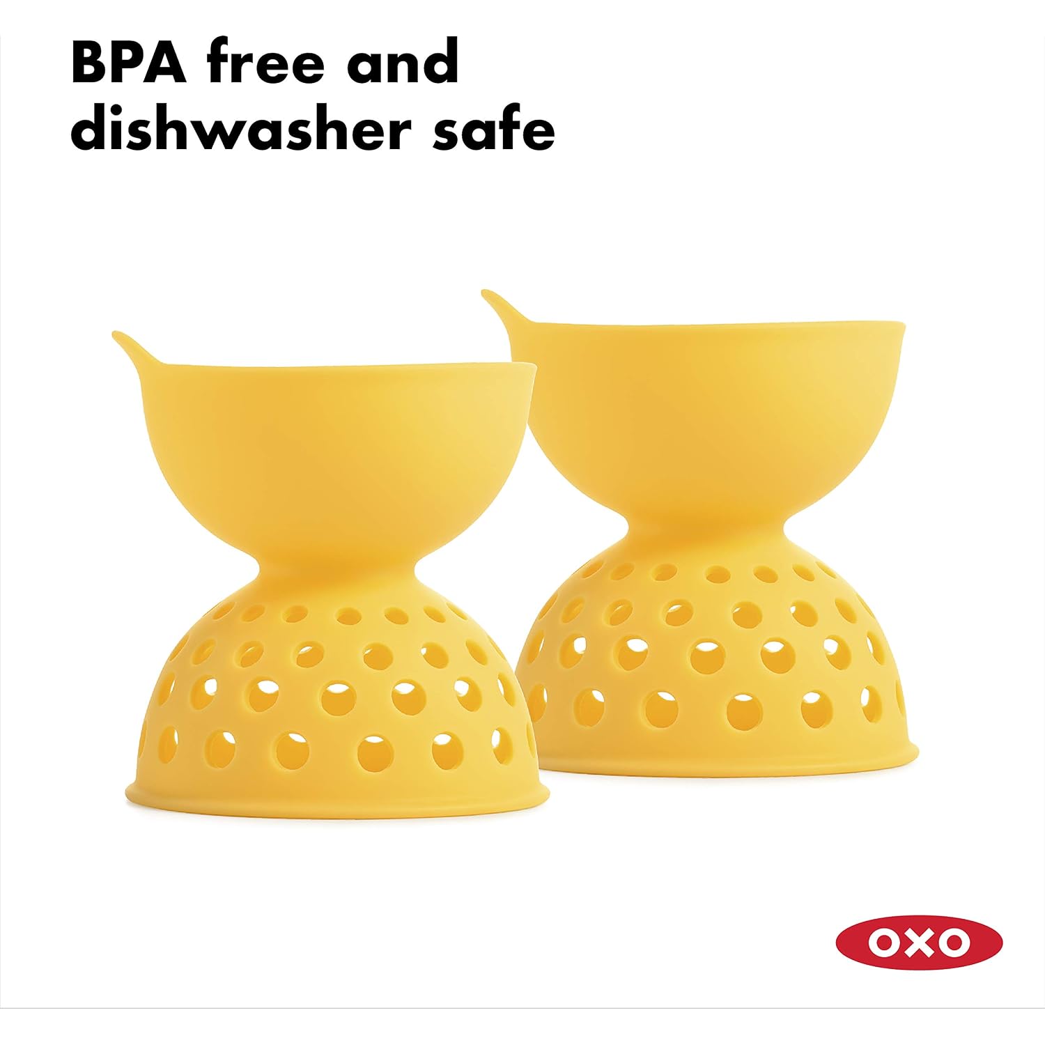 Oxo Good Grips 2 Piece Silicone Egg Poaching Set, One Size, Yellow