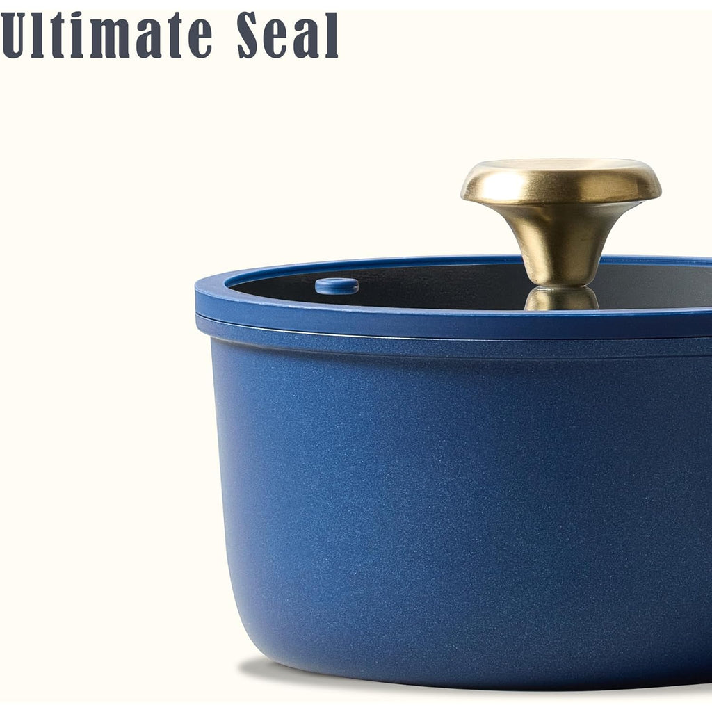 CAROTE 2QT & 2.5QT Sauce Pan Sets with Lid & Ladle Cooking Pots Nonstick Saucepans Cookware Set Small Kitchen Pot, Induction Comptable, Easy to Clean, PFOA FREE (Blue)