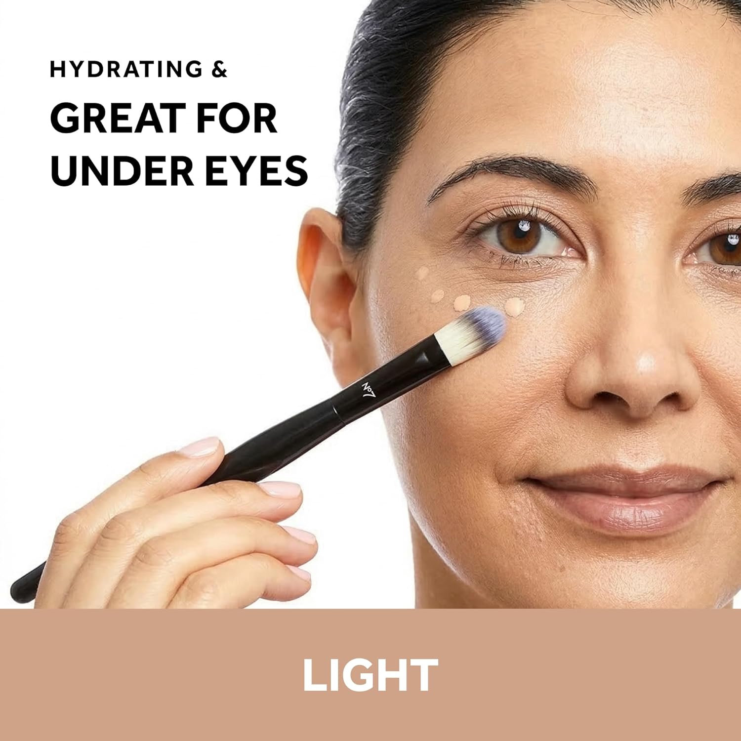 No7 Lift & Luminate Triple Action Serum Concealer - Light - Anti Aging Liquid Concealer Makeup for Blemishes & Dark Circles - Medium to Full Coverage Concealer for Face (8ml)