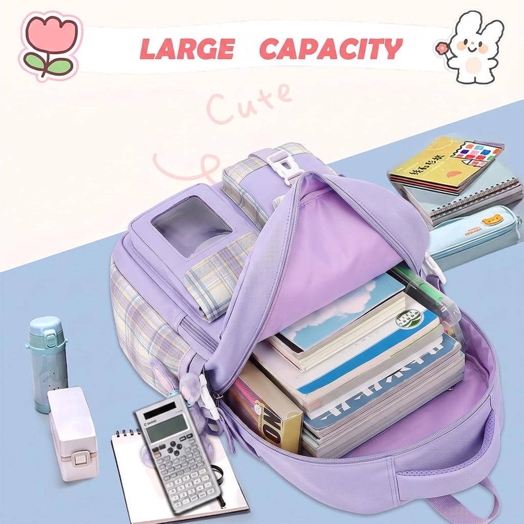 Girls Backpack,Cute School Backpack For Girls Kids Teens | Kawaii Bookbag For Primary Elementary