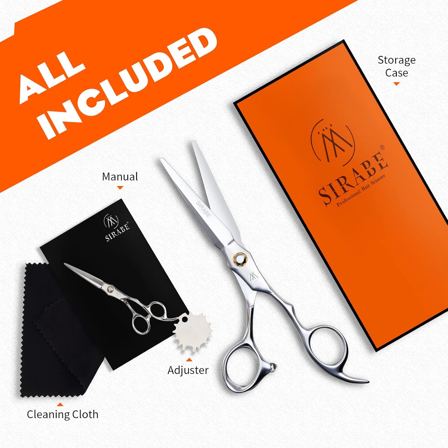 High-End Professional Hair Cutting Scissors Shears - Ultra Sharp Blades For Precise Cutting - Barber Shears Haircut Scissors 440C Stainless Steel For Salon Hairstyling & Home Hairdressing