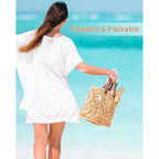 Beach Hats for Women, Wide Brim Sun Straw Hat for Women, Sun Hat UPF 50+ UV Protection