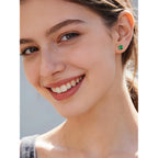 ChicSilver 925 Sterling Silver Earrings Sparkling Heart/Round/Princess Cut Birthstone Earrings for Women Birthday Jewelry with Gift Box