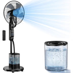 Misting Fan, 2026 Upgraded 4L Large Water Tank Mister Cooling Fan, 5 Speeds 3 Modes Misting Standing Fan, Floor Fan With Remote For Home, Bedroom, Patio, Outdoor