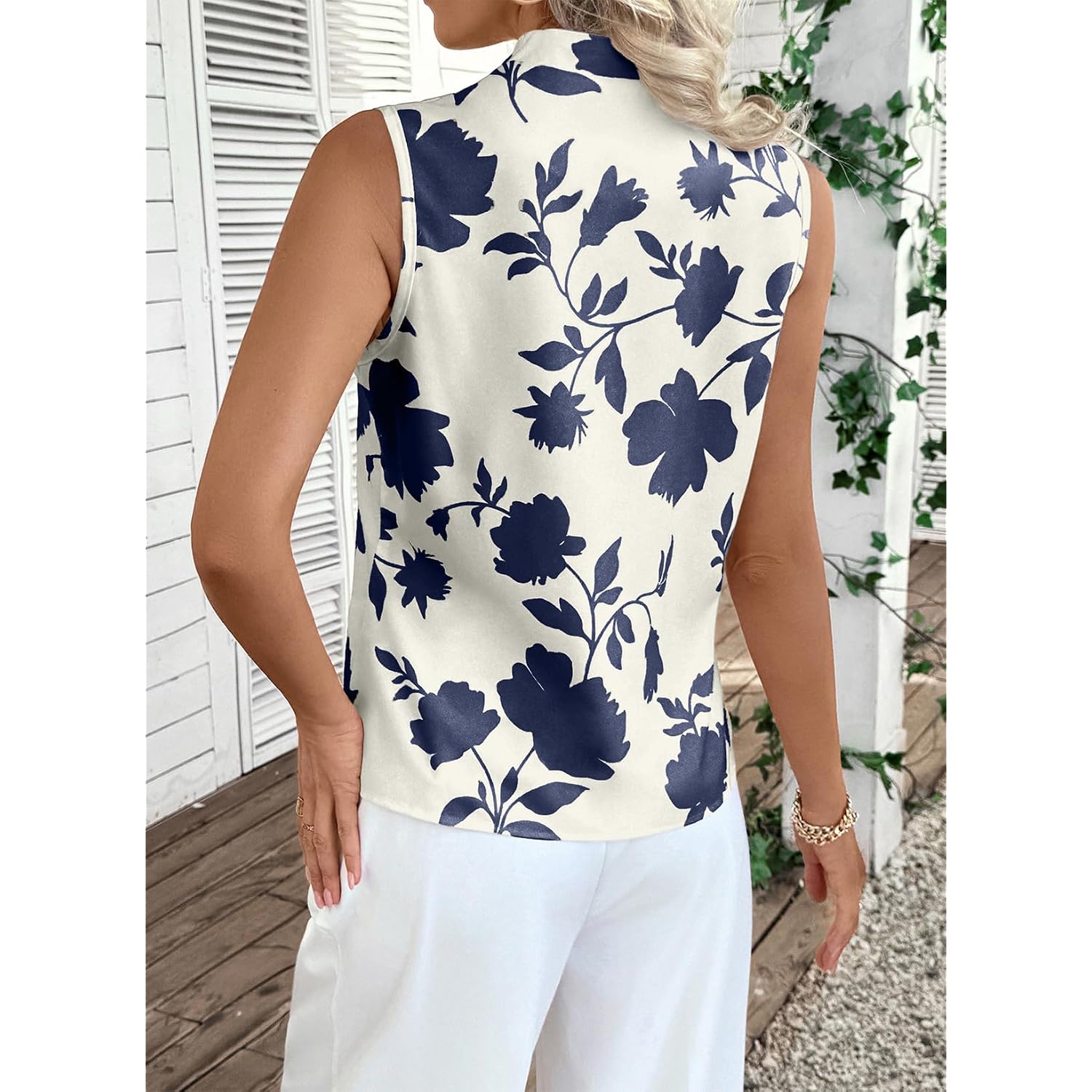 Evaless Tank Tops For Women 2026 Casual V Neck Sleeveless Summer Tops Floral Print Tank Top Spring Fashion Shirts Blouses