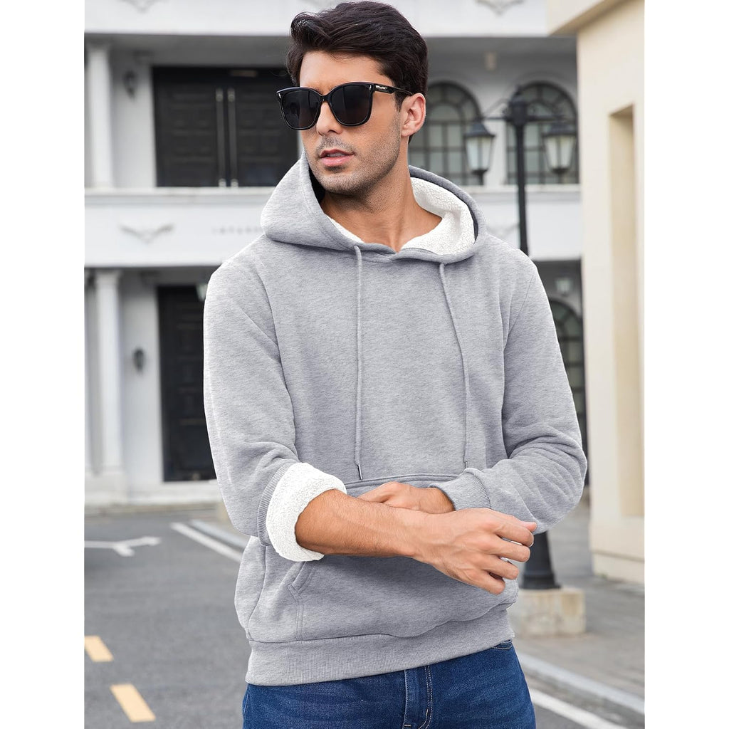 Flygo Mens Active Hoodies Fleece Lined Hoodie Lightweight Casual Athletic Workout Long Sleeve Hooded Sweatshirt