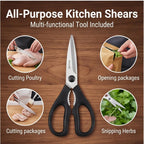 McCook® Knife Sets,German Stainless Steel Knife Block Sets with Built-in Sharpener, 15 Piece Chef Knife and More, Razor Sharp, Restaurant Grade, Anti-Rust, Elegant Box for Gift