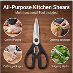 Mccook® Knife Sets,German Stainless Steel Knife Block Sets With Built-In Sharpener, 15 Piece Chef Knife And More, Razor Sharp, Restaurant Grade, Anti-Rust, Elegant Box For Gift