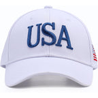Usa Trucker Hat For Men & Women American Flag Cap Adjustable Baseball Cap Mesh Snap Patriotic 3D Embroidered Cap