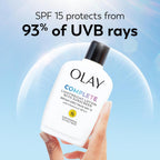 Olay Face Moisturizer, Complete With Sunscreen Spf 15, Daily Facial Lotion For Normal Skin, Lightweight Hydrating Broad Spectrum Sun Protection - Vitamin C, E, And Niacinamide - 6 Oz 2 Pack