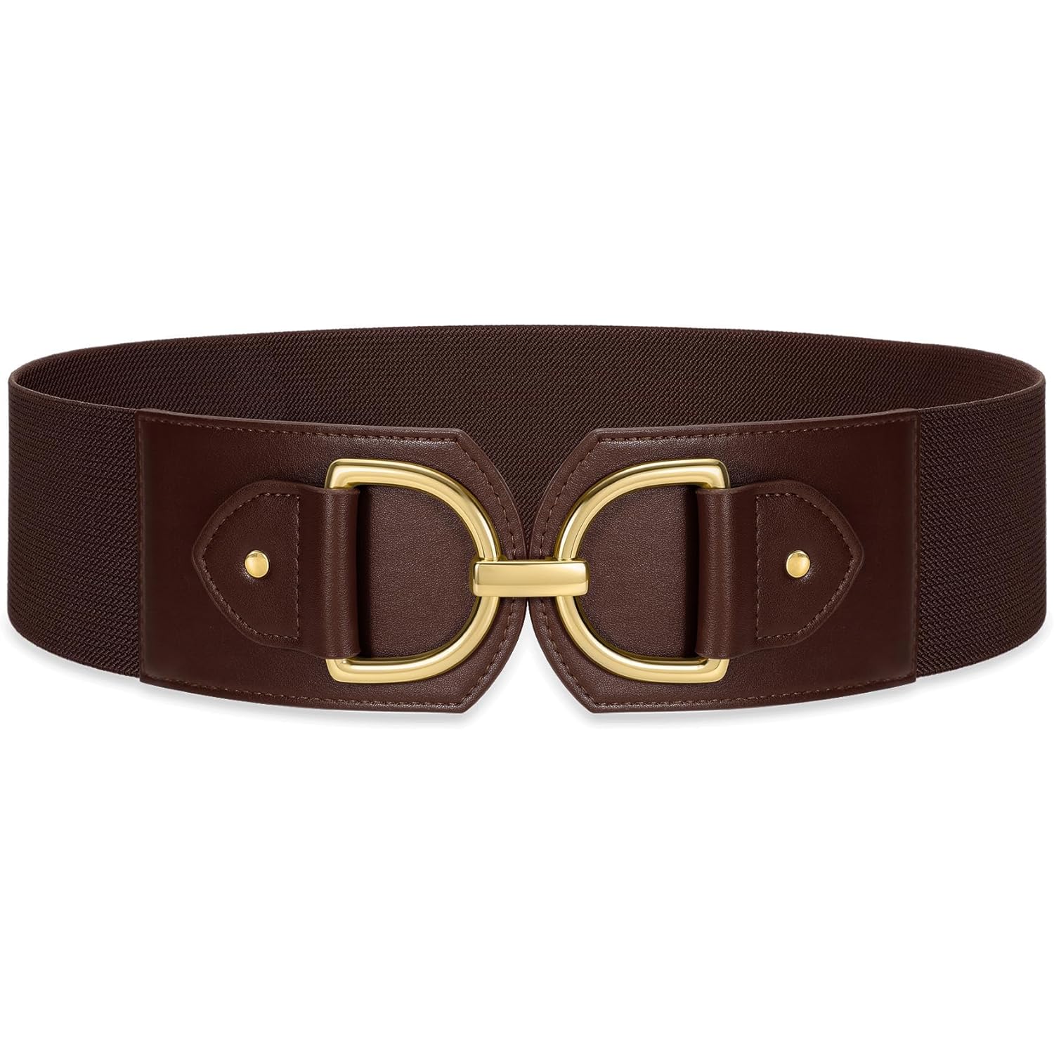 Wide Belts for Women Fashion Elastic Belt for Dresses Vintage Waist Belt Ladies Stretchy Belt Gold Buckle