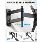 Pipishell Tv Wall Mount For Most 26 32 50 55-60 Inch Tvs, Full Motion Tv Mount With Swivel, Tilt & Extension, Single Stud Wall Mount Bracket Holds Up To 77 Lbs, Max Vesa 400X400Mm, Pimf11