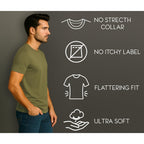 Men'S T-Shirt Soft Premium Cotton Tailored Fit Crew Neck Classic Short Sleeve Tee
