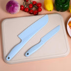 4 Pack Lettuce Knife 11/8.5" Plastic Cake Knifes To Prevent Browning Serrated Kitchen Cutter For Cutting Fruits, Cakes And Bread Dishwashable Safe For Kids Nylon Cutters For Nonstick Pans(Blue& Green)