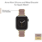 Anne Klein Silicone Adjustable Bracelet For Apple Watch