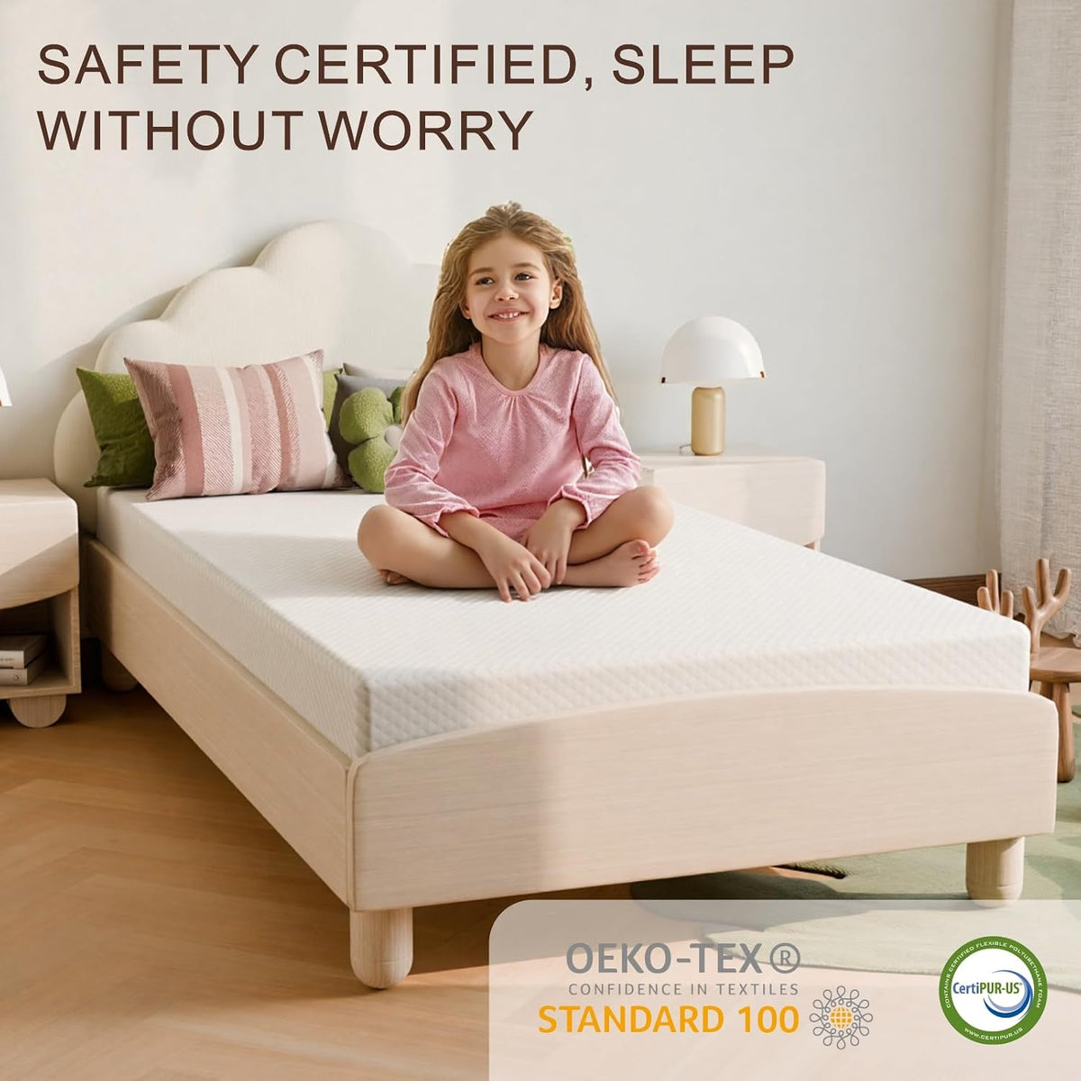 Twin Mattress 5 Inch, Medium Firm For Support & Pressure Relief - Cooling Gel Memory Foam - Fiberglass-Free & Certified Safe For Kids - Compatible For Bunk Beds, Daybeds, Trundle (Mattress In A Box)