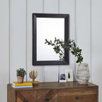 Aazzkang Wall Mirror Black Wood Framed Rectangle Hanging Mirrors | Decorative For Bedroom Bathroom Living Room Farmhouse Entryway Small
