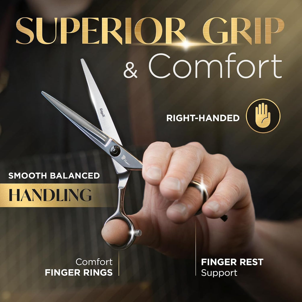 Fagaci Hair Cutting Scissors 6" Razor-Sharp, Professional Hair Scissors For Haircutting With Precise Cut, Haircut Barber Shears With Lasting Sharpness And Durable Steel, Shears For Women And Men