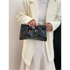 Oyoangle Women'S Pu Leather Clutch Purses Small Zipper Ruched Minimalist Handbag