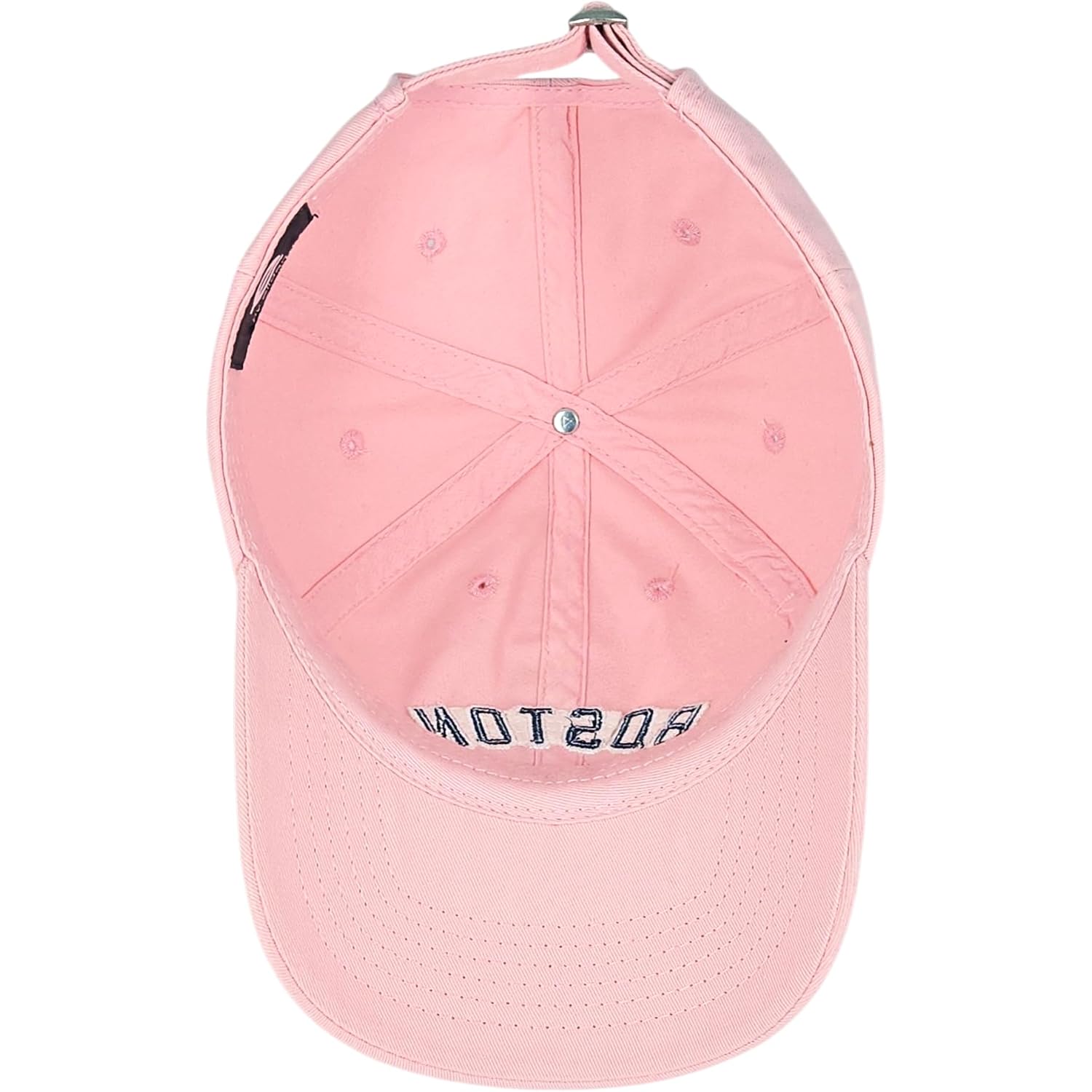 Boston EST 1630 Dad Hat, Cotton Baseball Cap, Adjustable Metal Buckle, Unisex Pink