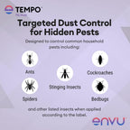 Tempo 1% Dust Insecticide 1.25 Lbs | Ready-To-Use Cyfluthrin Bug Dust For Ants, Spiders, Roaches, Bed Bugs, And Stinging Insects | Crack And Crevice Pest Control