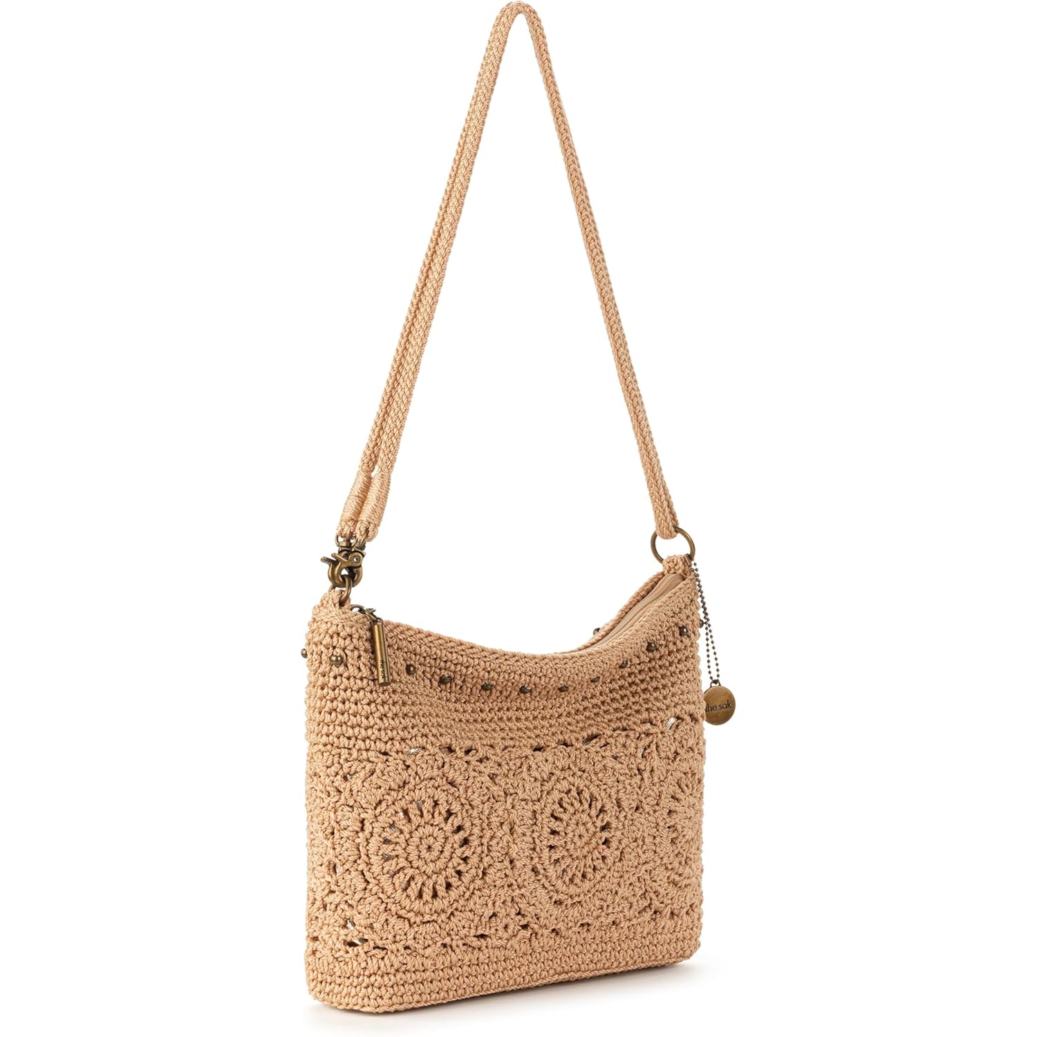 The Sak Lumi Convertible Crossbody Purse - Women's Handbag for Everyday & Travel, 3-in-1 Small Crossbody in Crochet & Leather
