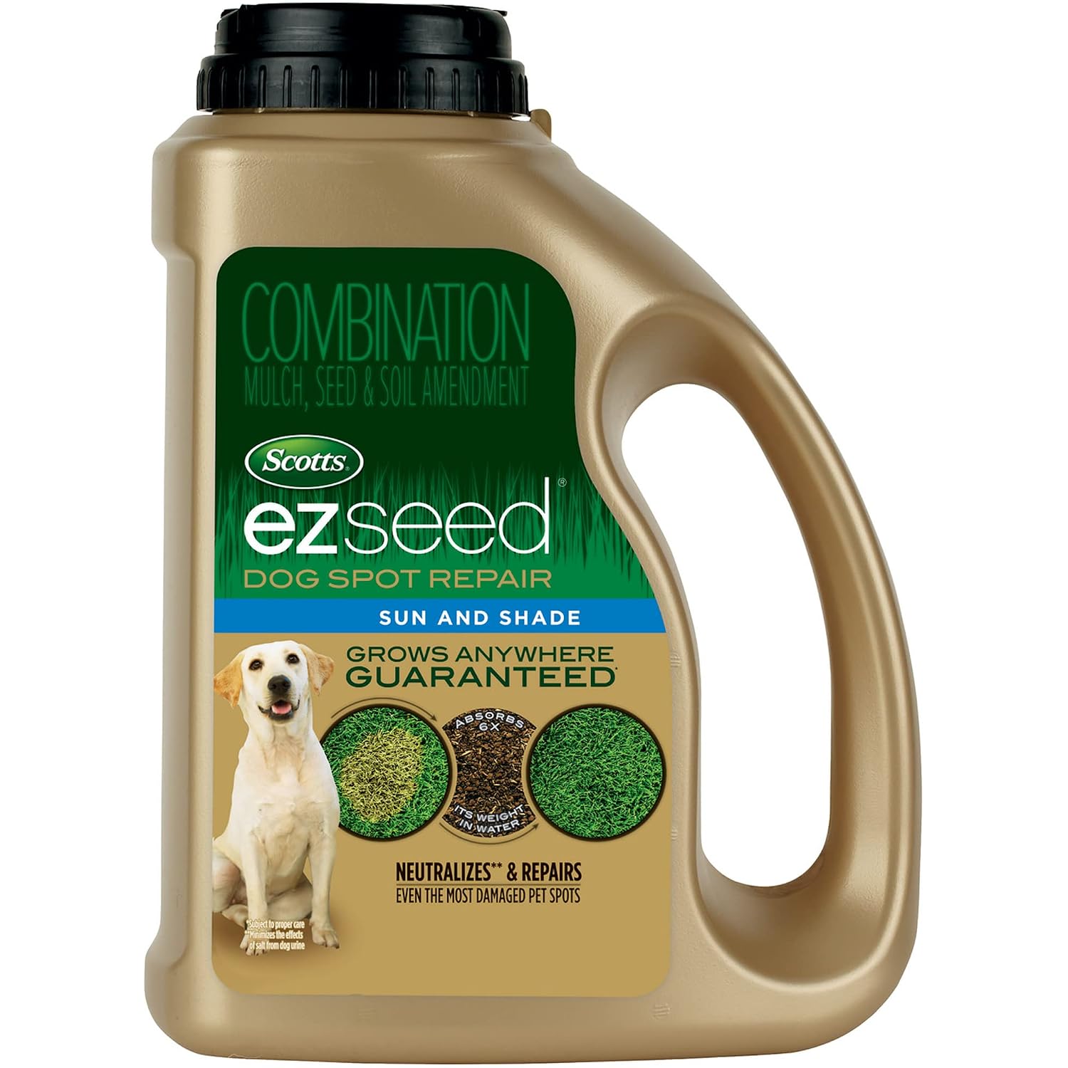 Scotts Ez Seed Dog Spot Repair Sun And Shade, 2 Lbs. | Combination Mulch, Grass Seed Mix And Soil Amendment To Neutralize And Repair Pet Spots