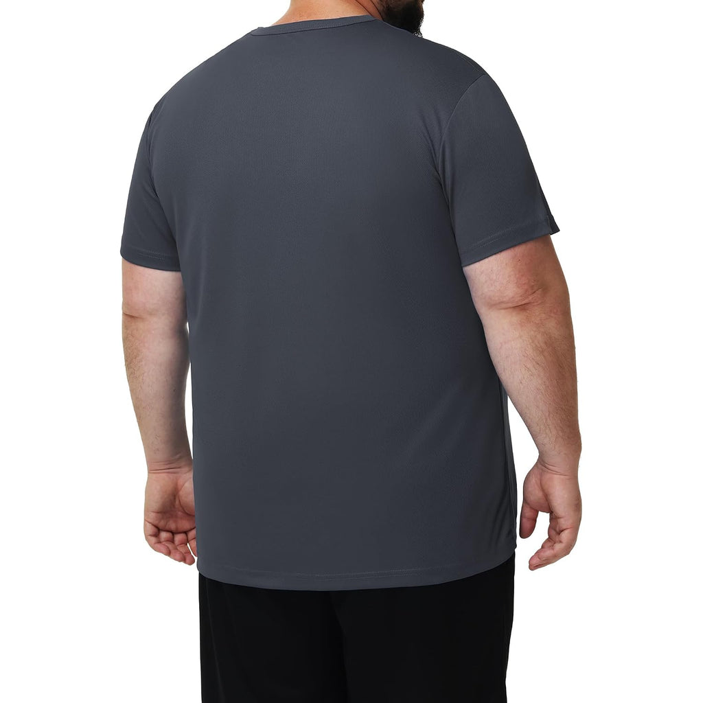 Men'S 3 Pack Lightweight Plus Size Short Sleeve T-Shirt Crew Neck Big & Tall Sizes Stretch T-Shirt For Casual Wear